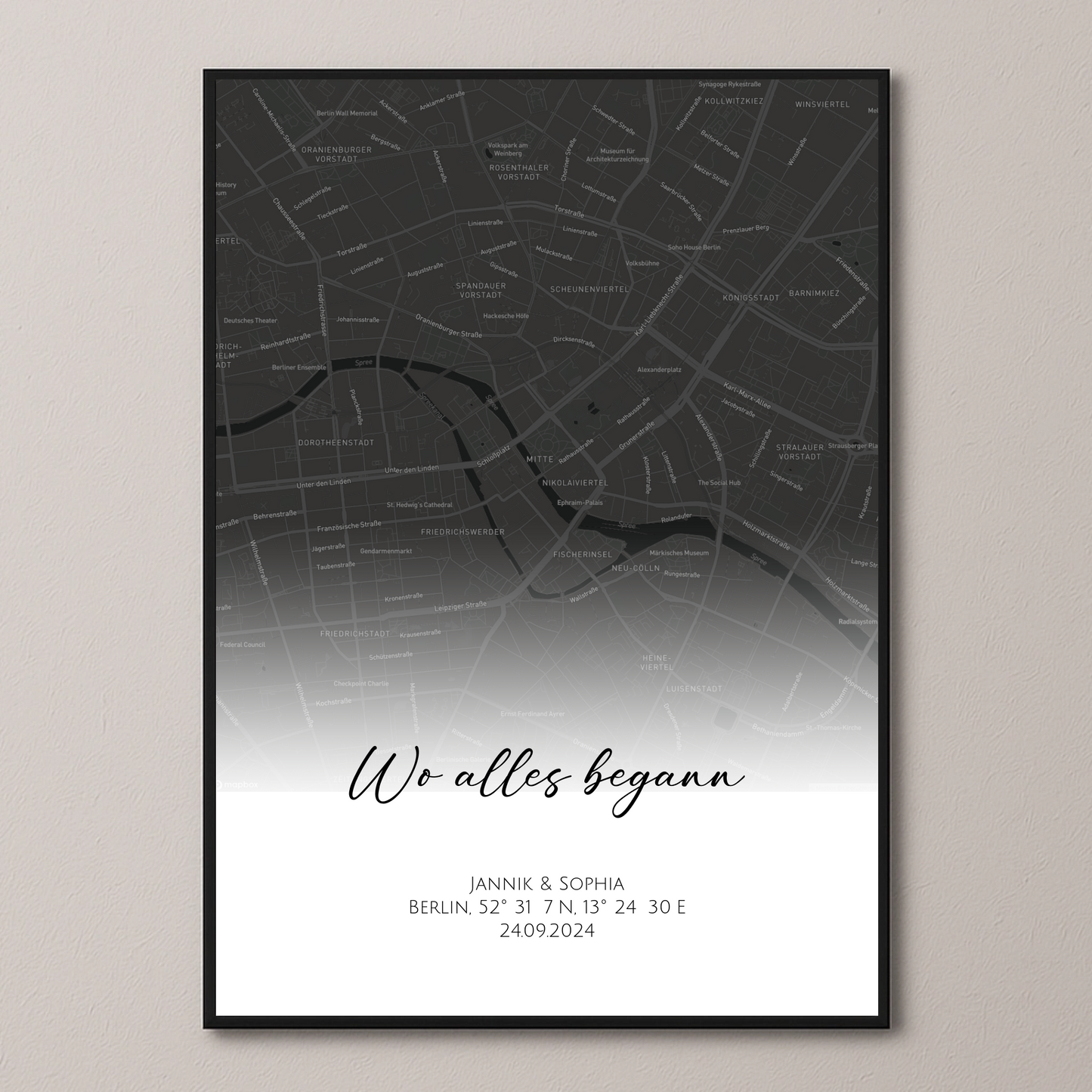 Wo alles begann - Personalisiertes Poster