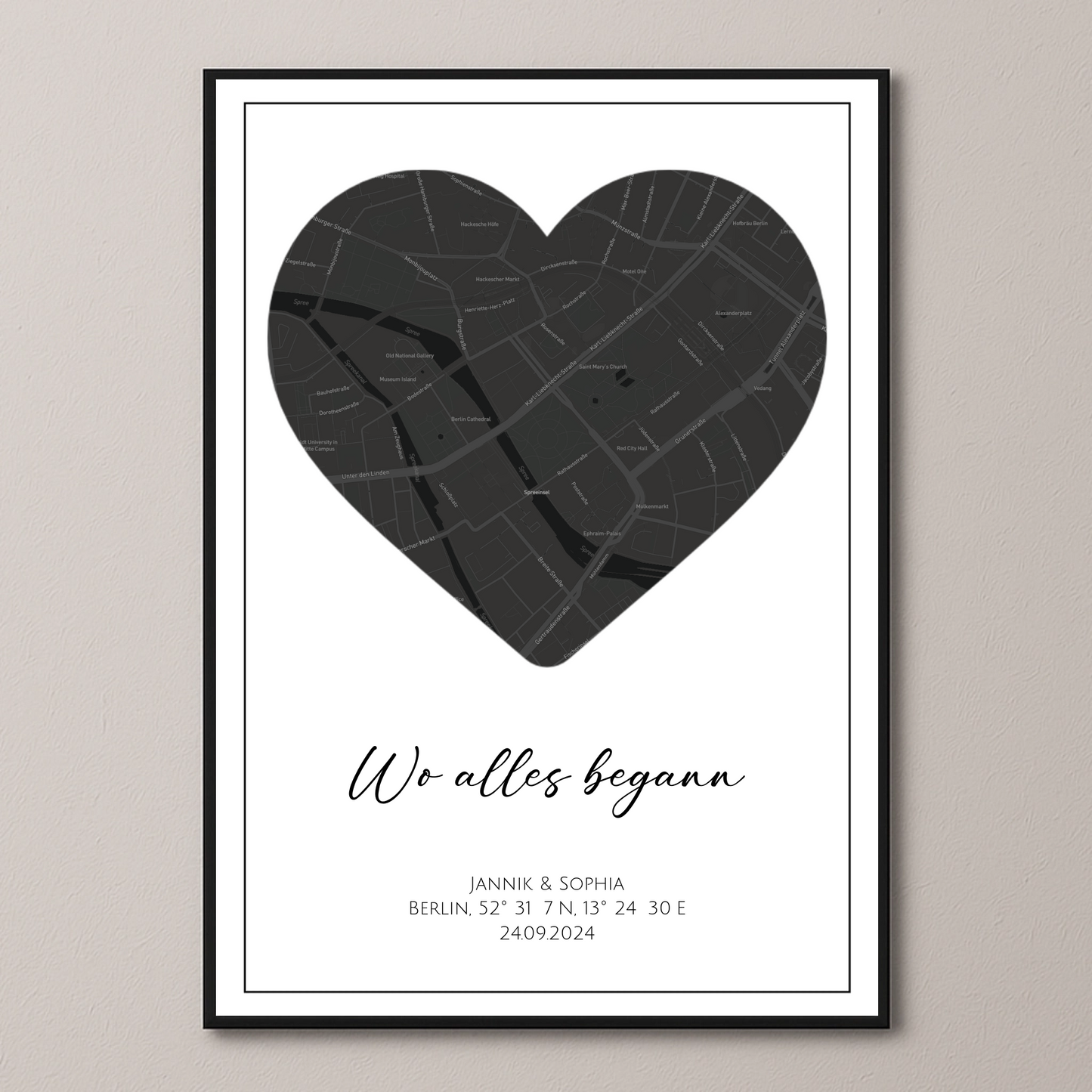 Wo alles begann - Personalisiertes Poster