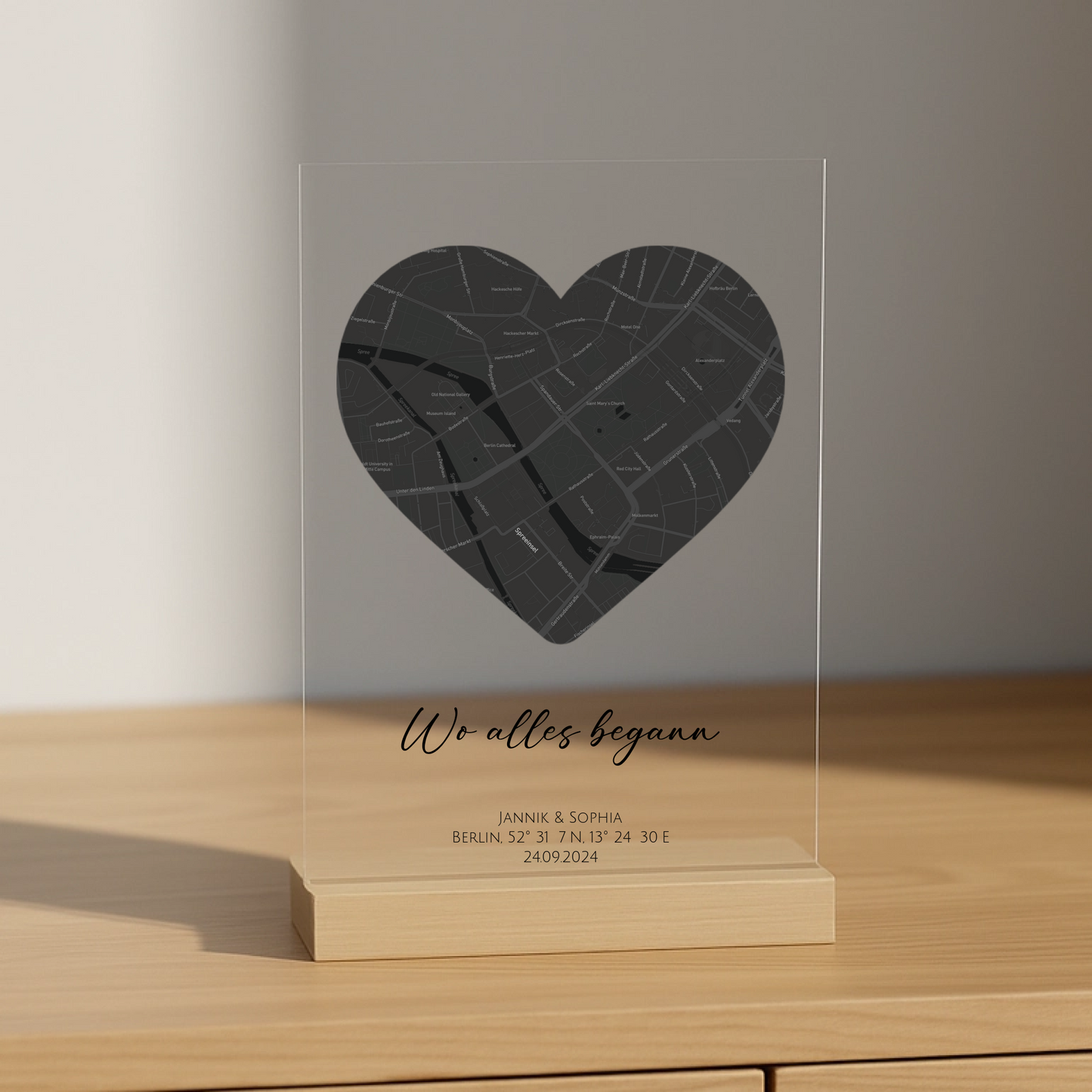 Personalisiertes Acryl-Glas ''Wo alles begann''
