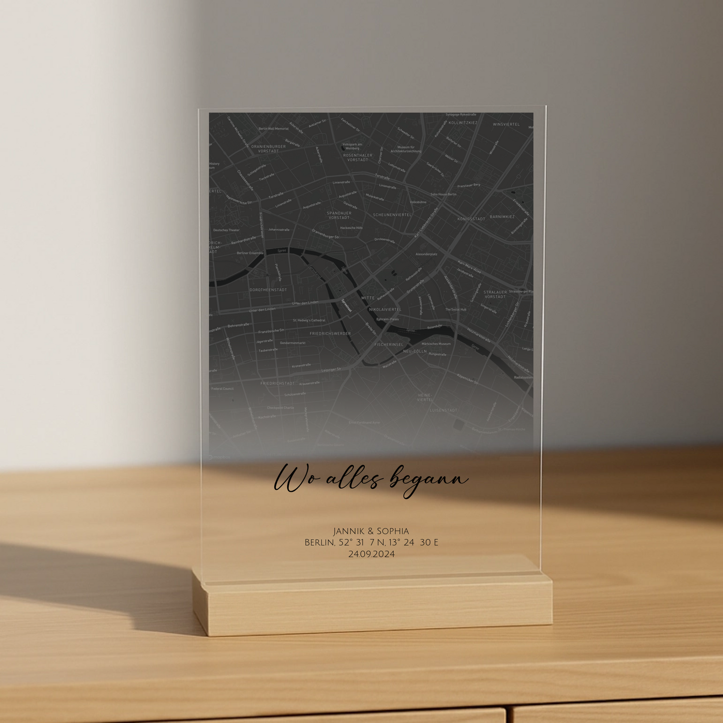 Personalisiertes Acryl-Glas ''Wo alles begann''