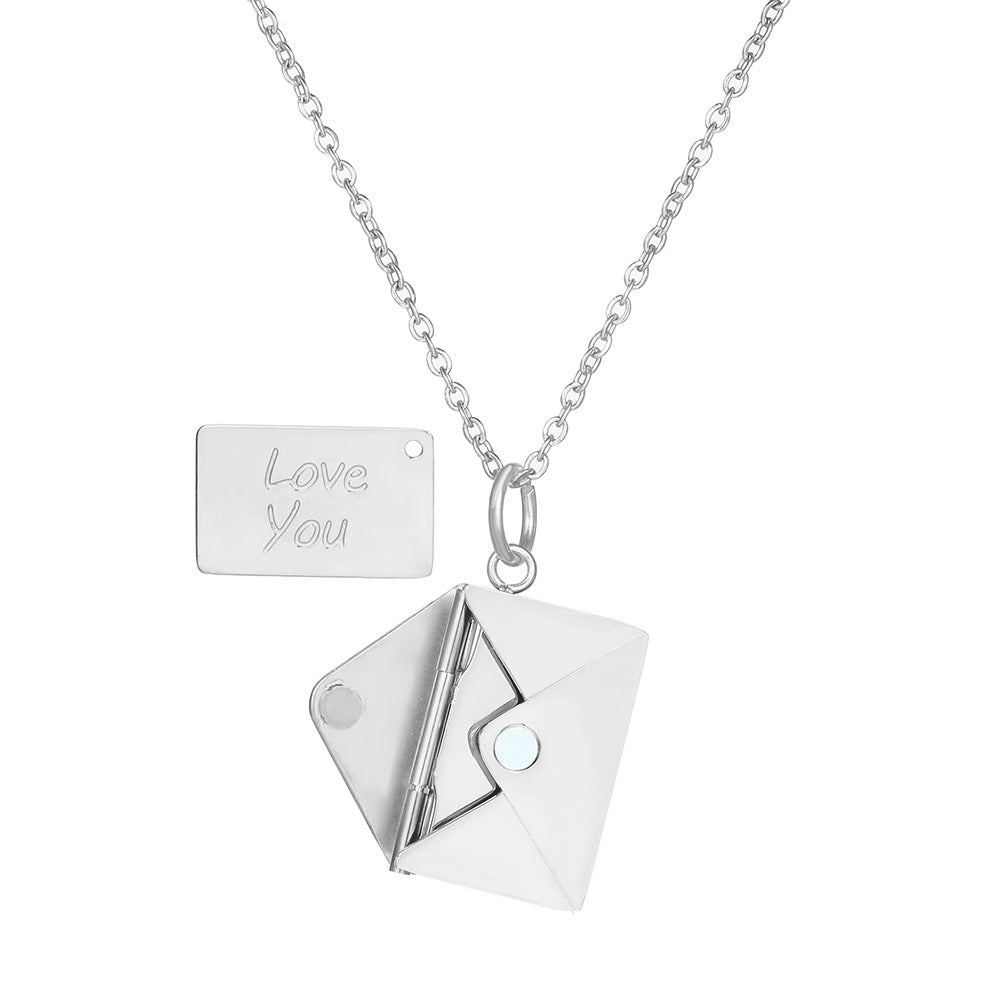 ichelona™ Briefkette mit "Love you" Nachricht