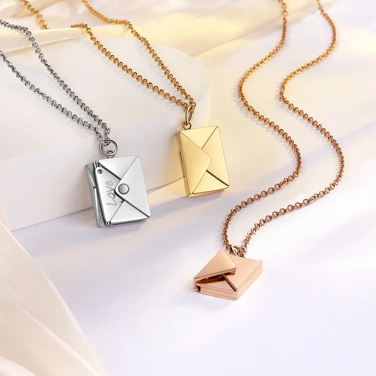 ichelona™ Briefkette mit "Love you" Nachricht