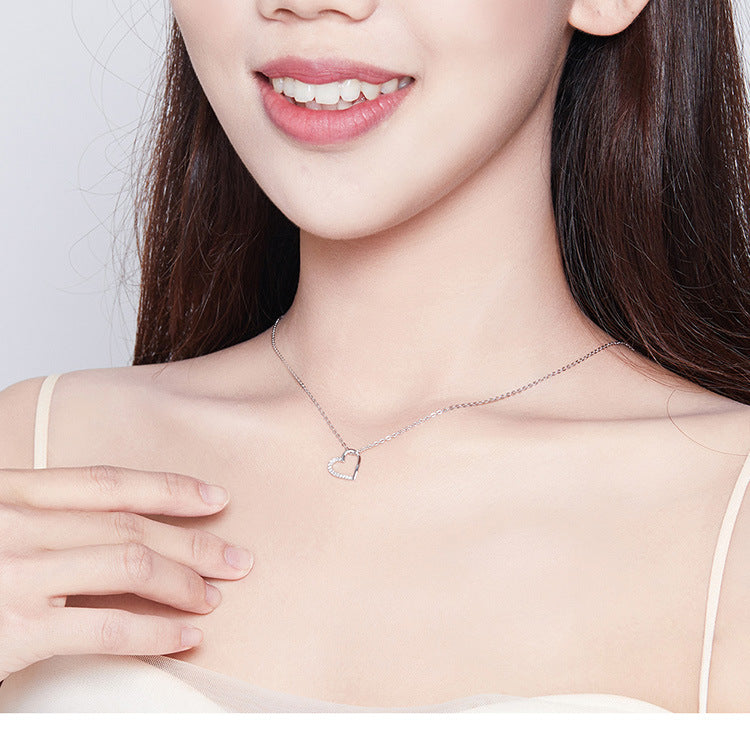 ichelona™ Funkelnde Herz-Kette 925 Silber
