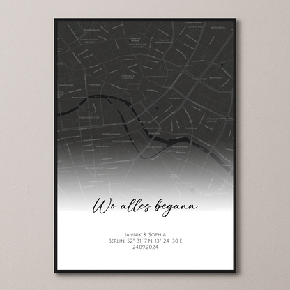 Wo alles begann - Personalisiertes Poster