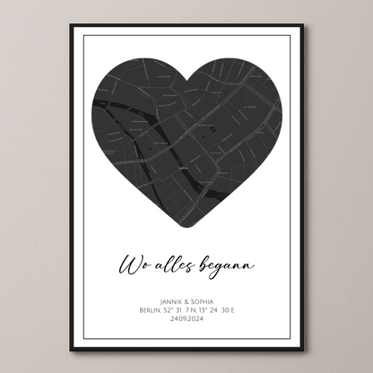 Wo alles begann - Personalisiertes Poster