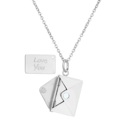 ichelona™ Briefkette mit "Love you" Nachricht