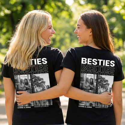 BESTIES - Personalisiertes T-Shirt mit Fotos
