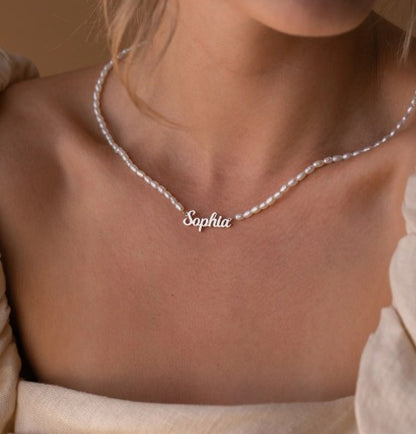 ichelona™ Personalisierte Perlenkette mit Namen