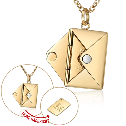 ichelona™ Briefkette mit "Love you" Nachricht